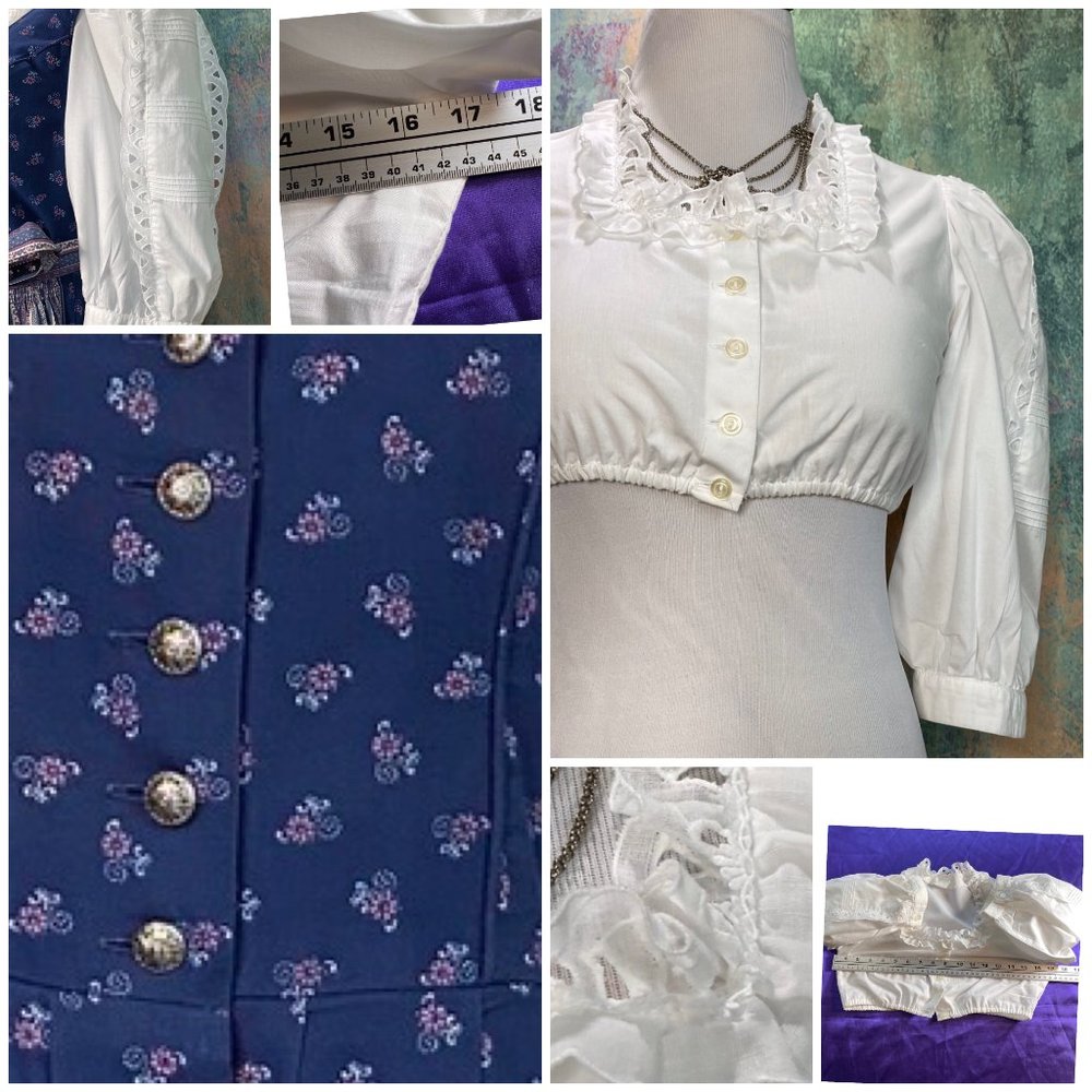 📌 Authentic traditional high-quality Bavarian Dirndl with Blouse and Apron - Picture 7 of 15